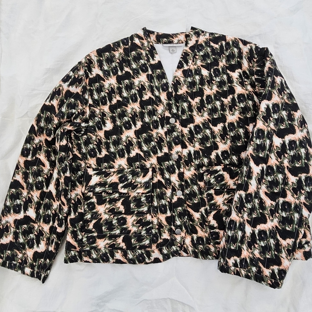 Rachel Comey Black and Pink Patterned Jacket Size XL